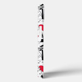 白黒かわいい猫赤いハート Case-Mate iPhoneケース (裏面 / 右)