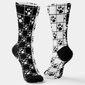 白黒かわいい窓ガラスのポープレイド ソックス (傾斜あり)