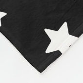 白黒かわいい美的星模様 フリースブランケット (角)