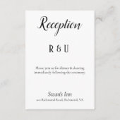 白黒かわいらし披露宴 エンクロージャーカード (正面)