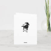 白黒かわいらし馬サンキューカード サンキューカード (裏面)