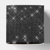 白黒きらめくモノグラム – 名前の追加 フェイバーボックス (上部)