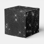 白黒きらめくモノグラム – 名前の追加 フェイバーボックス (裏面サイド)