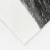 白黒くま動物のポートレート フリースブランケット (角)