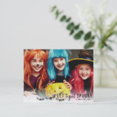 白黒こうもりハロウィンホリデーフォト 案内ポストカード (スタンド正面)