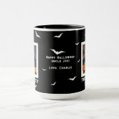 白黒こうもりフレームフォトハロウィーン マグカップ (中央)