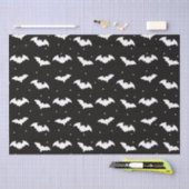 白黒こうもりブラックハロウィーン 薄葉紙 (クラフト)