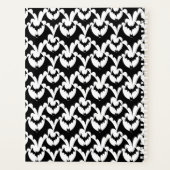 白黒こうもりホラーパターン名のパーソナライズ プランナー手帳 (裏面)