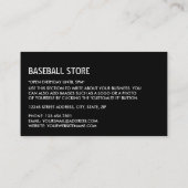 白黒こうもり,野球選手,コーチ 名刺 (裏面)