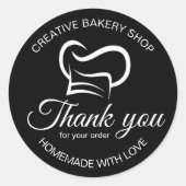 白黒ご注文ベーカリー ラウンドシール (正面)