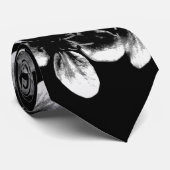 白黒さくらんぼ花首タイ ネクタイ (ロール)