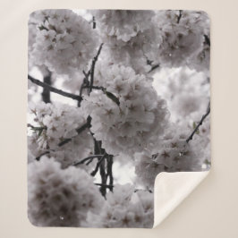 白黒さくらんぼ シェルパブランケット