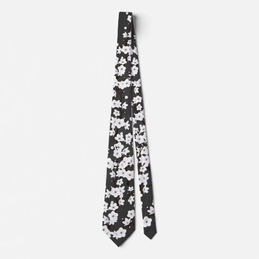白黒さくらんぼ ネクタイ (正面)