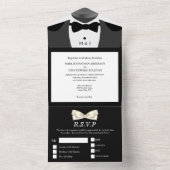 白黒さん |ゲイ夫婦結婚の写真 オールインワン招待状 (内側)