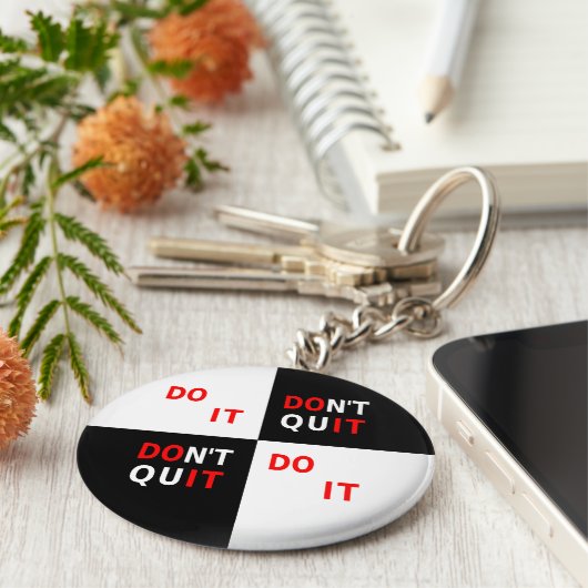 白黒しなやめいインスパイア意欲を起こで キーホルダー (側面)