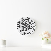 白黒すどく ラウンド壁時計 (ホーム)