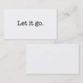 白黒それを行きます感動的に引用文許可して下さい 名刺 (正面/裏面)