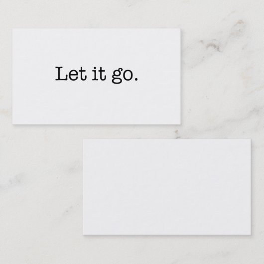 白黒それを行きます感動的に引用文許可して下さい 名刺 (正面/裏面)