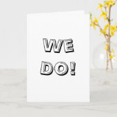 白黒だ！結婚式のカード カード (黄色い花)