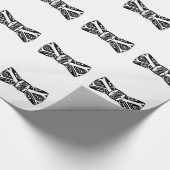 白黒ちょうネクタイ ラッピングペーパー (角)