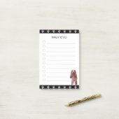 白黒つけたかわいい子犬 ポストイット (デスク上)