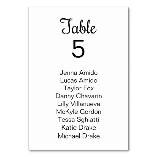 白黒つる植物結婚の座席表カード テーブルナンバー (裏面)