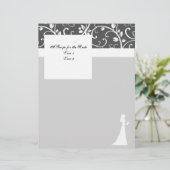 白黒つる植物結婚文房具 (スタンド正面)