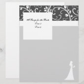 白黒つる植物結婚文房具 (正面/裏面)
