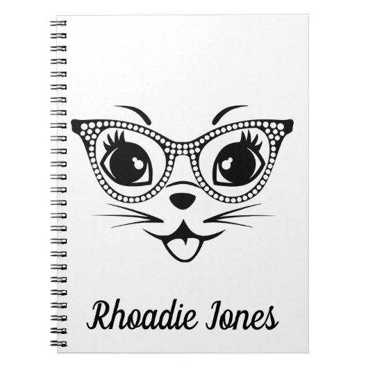 白黒でかわいい猫|過去記事 ノートブック (正面)