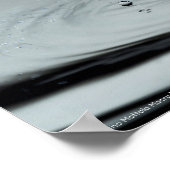 白黒でのウォータードロップコリジョン ポスター (角)