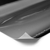 白黒でのウォータードロップコリジョン ポスター (角)