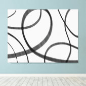 白黒での動き キャンバスプリント (インサイチュ (ウッドフロア))