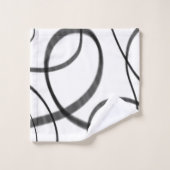 白黒での動き バスタオルセット (ウォッシュタオル)