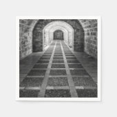 白黒での対称 スタンダードカクテルナプキン (正面)