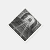 白黒での対称 スタンダードカクテルナプキン (角)