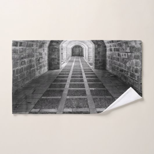 白黒での対称 バスタオルセット (ハンドタオル)