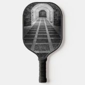 白黒での対称 ピックルボールラケット (正面)
