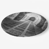 白黒での対称 ペーパープレート (アングル)