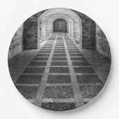 白黒での対称 ペーパープレート (正面)