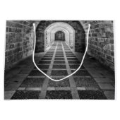 白黒での対称 ラージペーパーバッグ (正面)