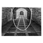 白黒での対称 ラージペーパーバッグ (裏面)