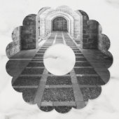 白黒での対称 ワイングラスタグ (裏面)