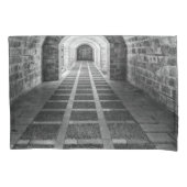 白黒での対称 枕カバー (正面)