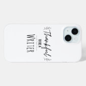 白黒で作家になれて感謝する Case-Mate iPhoneケース (裏面 (横))