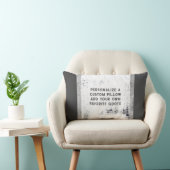 白黒で動揺して引用文を追加パーソナライズされた ランバークッション (椅子)