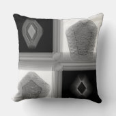 「白黒で単純化」装飾用クッション クッション (正面)