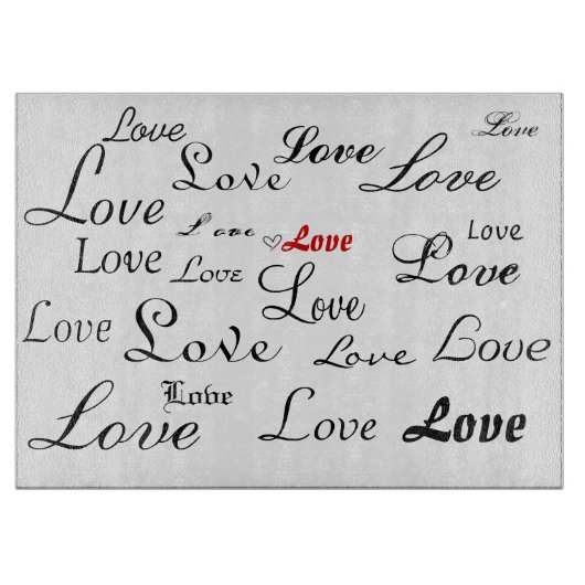 白黒で愛する カッティングボード (正面)