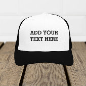白黒で自分のカスタム文字を追加する キャップ