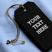 白黒で自分のカスタム文字を追加する ギフトタグ