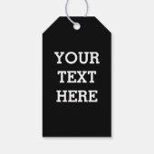 白黒で自分のカスタム文字を追加する ギフトタグ (裏面)